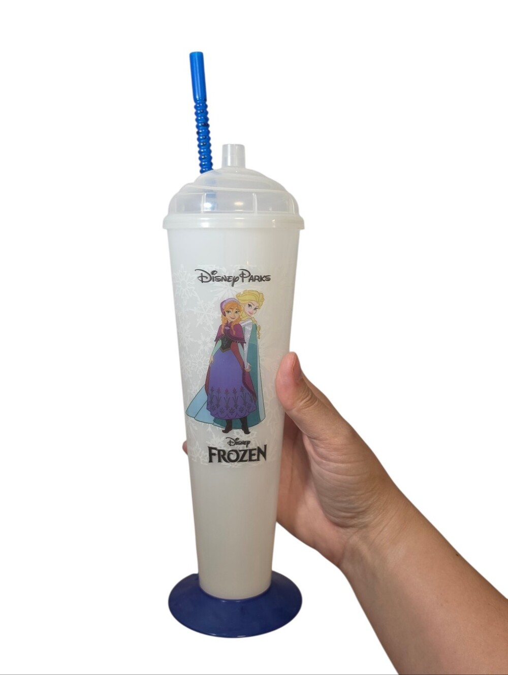 Disney Parks Frozen Elsa Anna Olaf 20oz Souvenir Plastic Whirley Cup